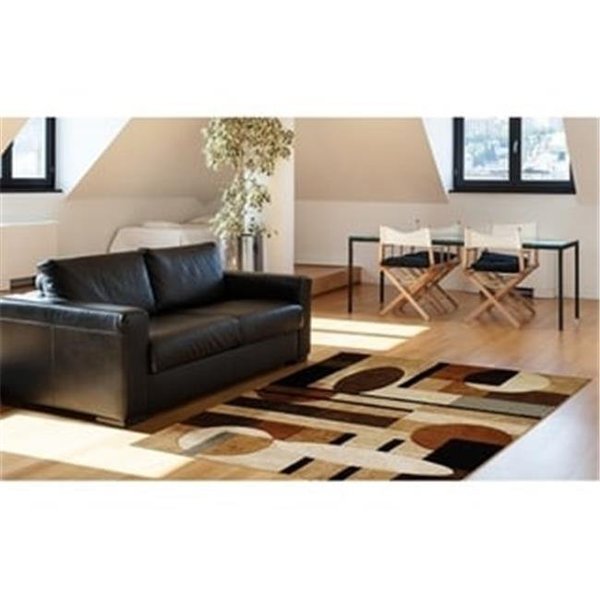 Home Dynamix Home Dynamix 769924504239 9 ft. 2 in. x 12 ft. 5 in. Tribeca Jasmine Area Abstract Rug - Brown 769924504239